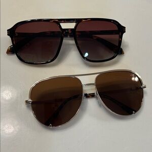 Stylish Brown Sunglasses Set